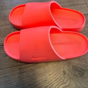 Nike Bright Red Slide Sandals